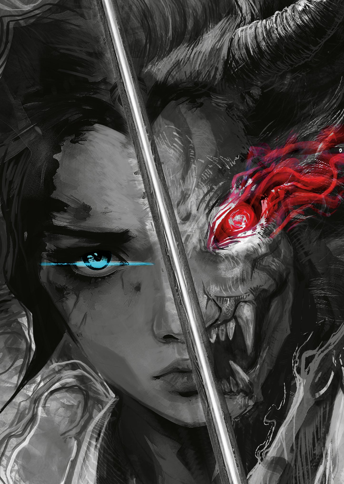 Blue Eye Samurai B&W