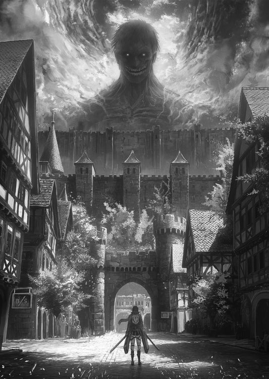 Attack on Titan B&W