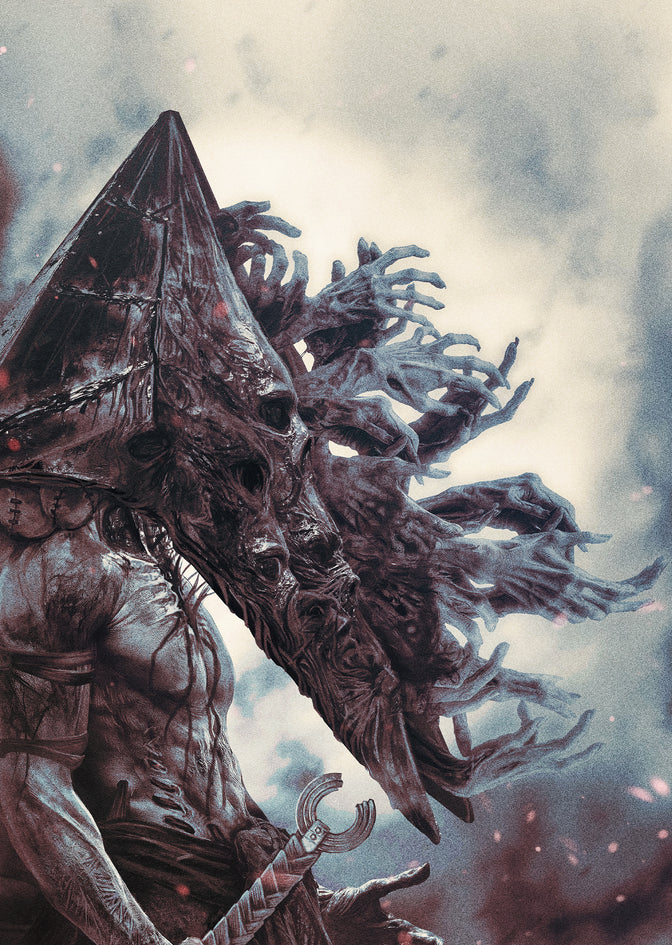 Pyramid Monster (b&w)
